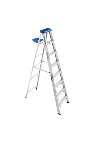 WERNER Durable and Reliable Slip Resistant High Quality Aluminium 8 Step Ladder