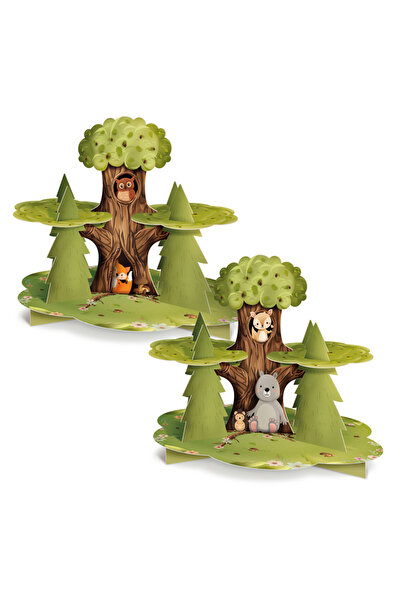 PartyPal Forest friends cake stand 40x32 cm