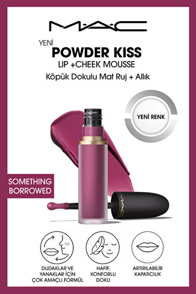 M.A.C Powder Kiss Lip & Cheek Mousse Dudak ve Yanaklar için Buğulu Mat Ruj - ...