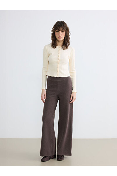 LC Waikiki RMZ GİYİM FARKİLY بنطلون نسائي واسع الساق مع حزام خصر