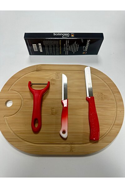 Solingen 3’lü Pro Mutfak Seti – Ebruli Meyve Bıçağı, Mikro Tırtıklı Sebze Bıç...