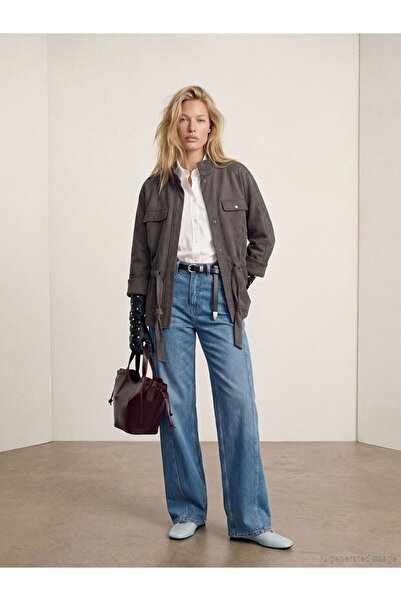 LC Waikiki Blue Wideleg Women's Jean Trousers