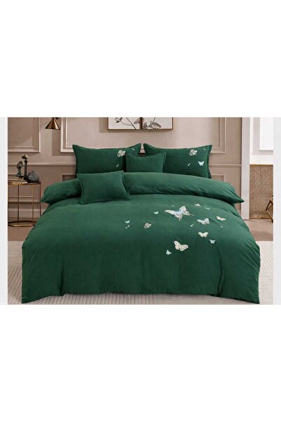 ANATOLIATEKSTILE Premium Cotton Bedding Set with Butterfly Embroidery, Fitted...