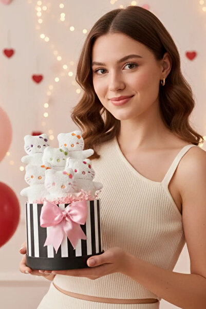 Solemia Sevgiliye Kıza Hediye Sevgililer Günü Özel Silindir Ayıcık Kutusu Hel...