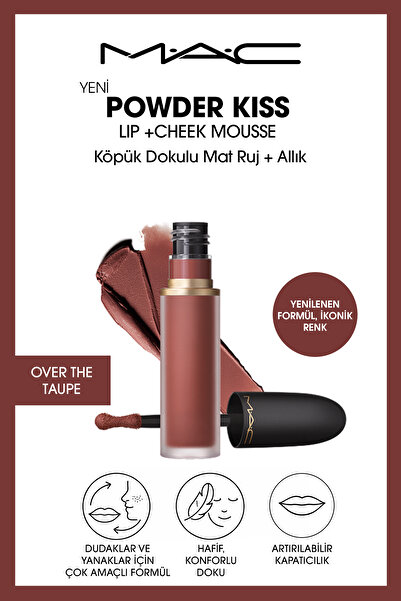 M.A.C Powder Kiss Lip & Cheek Mousse Dudak ve Yanaklar için Buğulu Mat Ruj - ...
