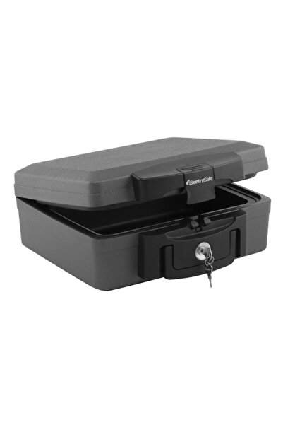 Sentrysafe صندوق أمان صغير محمول مقاوم للحريق والماء، مزود بمفتاح، وزنه 8 كجم