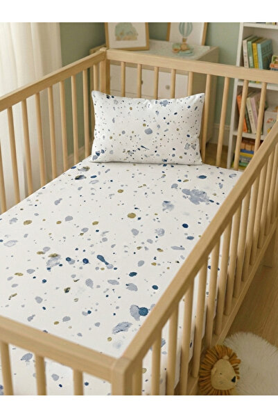 ngn collection Set of 2 100% Cotton Poplin Baby Elastic Sheets and Pillowcase...