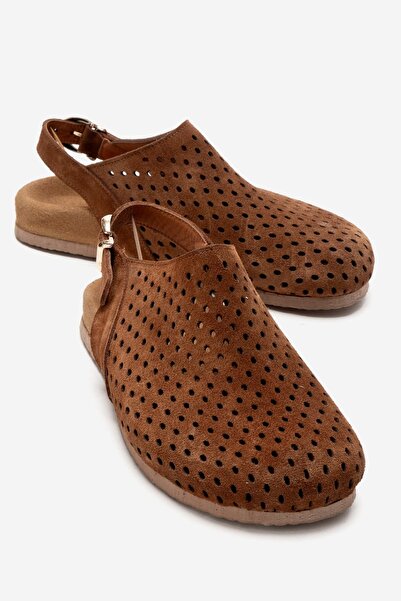 Zeynep Sıradağlı Darcy Kadın Hakiki Deri Sandalet Taba Süet