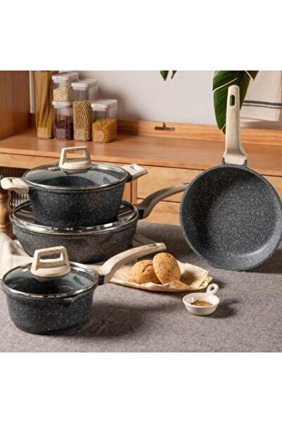 Vitakit 4-Piece Non-Stick Granite Cookware Set | Suitable For Induction & Gas...