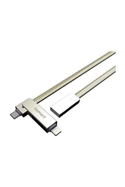 Tsmart 2in1 iPhone ve Micro usb Çinko TS-K64 Alaşımlı Şarj Kablosu