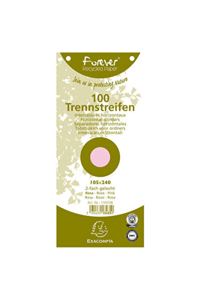 Exacompta Separatoare din carton roz 105*240 mm