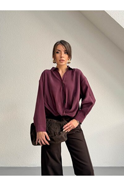 mydukkan.co Önü Burgulu Modal Gömlek