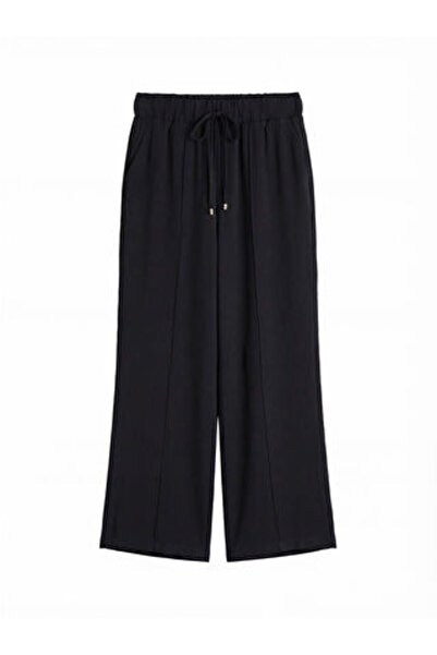 LC Waikiki M1 Season Black Women's Pants with Elastic Waist