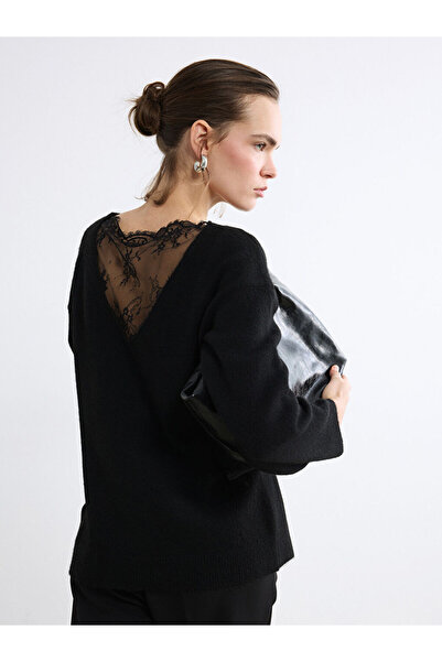 LC Waikiki Sparkling Choices Zero Roba Yaka Pulover tricotat pentru femei de ...