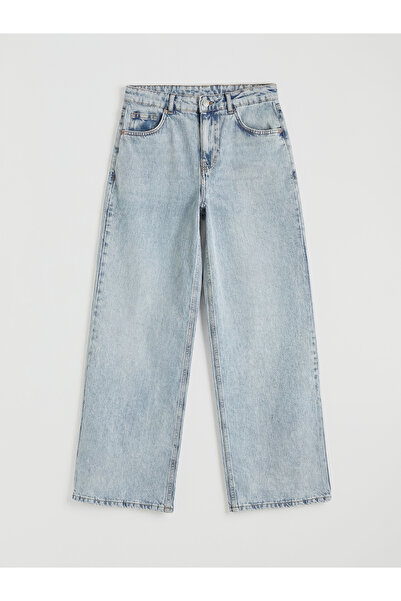 LC Waikiki Blue Wideleg Women's Jean Trousers