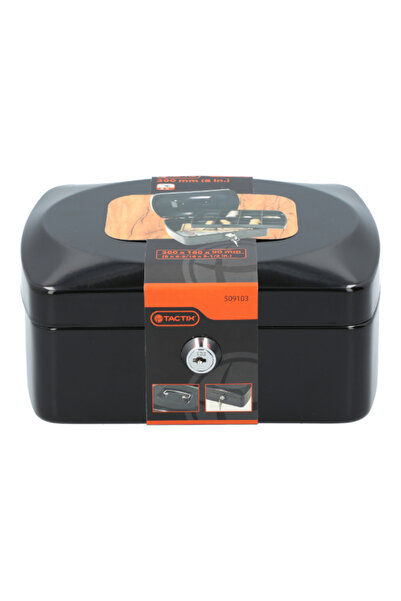 Tactix صندوق نقود معدني مقاس 8 بوصة