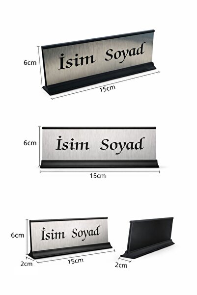 Universal Kişiye Özel Masa İsimliği | Ofis & Büro İçin Şık İsimlik (15x6 cm)