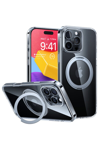 TORRAS Carcasă Ostand Pro MagSafe Series pentru iPhone 16 Pro, Transparentă