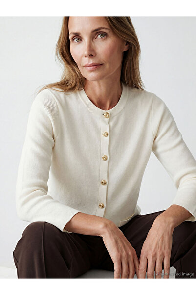 LC Waikiki Rmz Gi̇yi̇m Farkiyla Zero Roba Women's Knitwear Cardigan