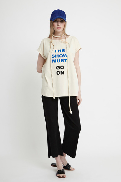 VERDA Tricou cu imprimeu text