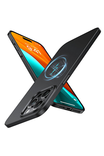 TORRAS Carcasă OriginFit-Mag Series pentru iPhone 15 Pro, neagră