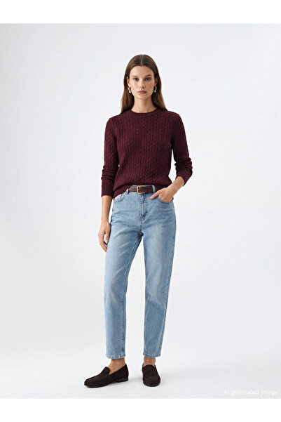 LC Waikiki Colecția Sparkling Choices Mom Fit Pantaloni de blugi pentru femei...