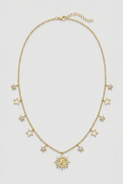 Rays 0142 قلادة من الفولاذ المقاوم للصدأ من سولار ستار باللون الذهبي