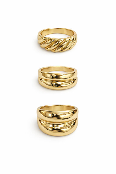 Vi store Çelik Marka Plaka Yüzük Seti