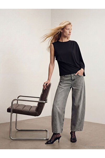 LC Waikiki Gray Ballon Fit Women's Jean Pants