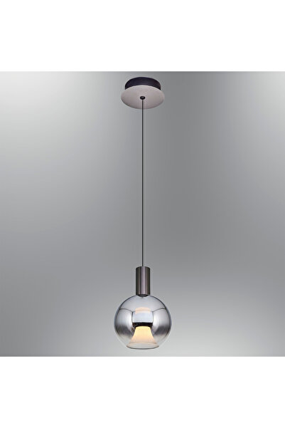 Özcan Aydınlatma 2848-1A-P-02 LuccasTekli Sarkıt Platin Kasa Q15 Cam Krom