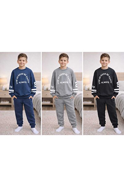 Melodikids Boys' Elastic Waistband Track Suit Set
