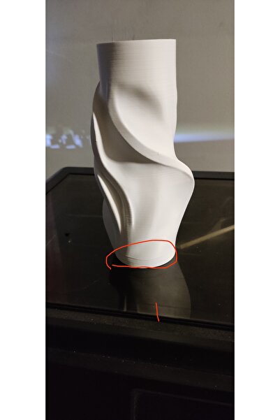 3DPROGA kusurlu ürün 3D Baskı Beyaz Dekoratif Vazo – 18 cm