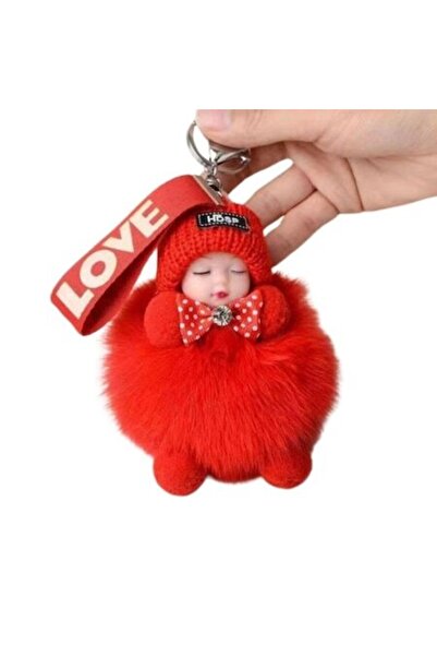 OEM Keychain Figure, Fluffy Sleeping Angel, LOVE Message, Bow and Shiny Stone...