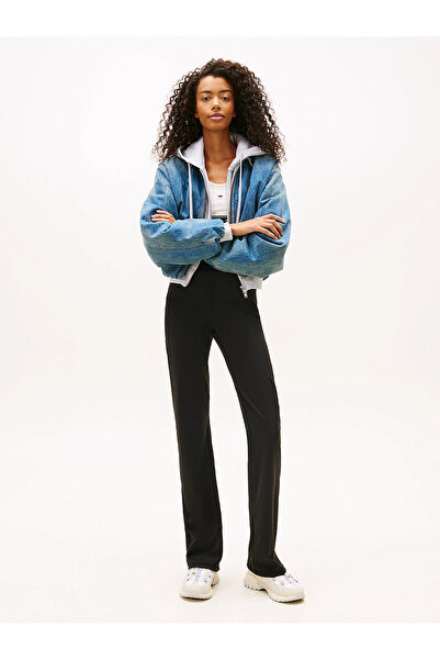 Tommy Hilfiger TJW İspanyol Paça Kadın Siyah Tayt DW0DW22110BDS