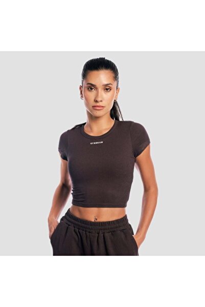 GymBeam Tricou scurt Aura pentru femei, maro