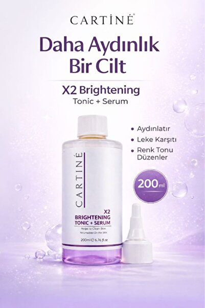 CARTİNE X2 Brıghtenıng Tonıc+Serum Beyazlatıcı Aydınlatıcı Leke Karşıtı Nemle...