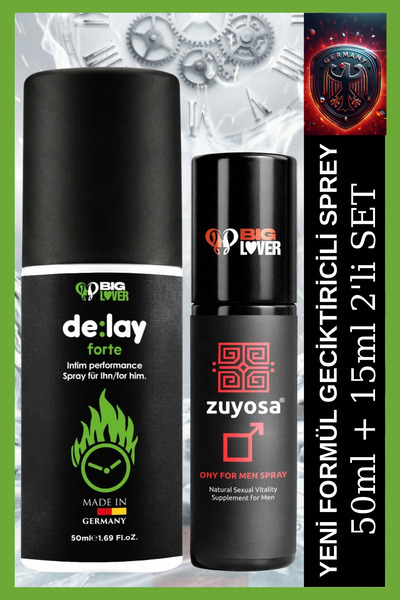 Big Lover Erkek Bakımına Özel 1 Büyük 1 Küçük Geciktiricili Sprey