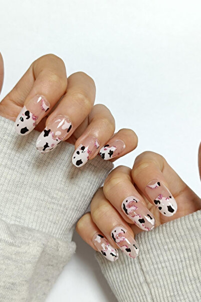 ruby face Kısa Badem Kendinden Yapışkanlı 24'lü Takma Tırnak Seti