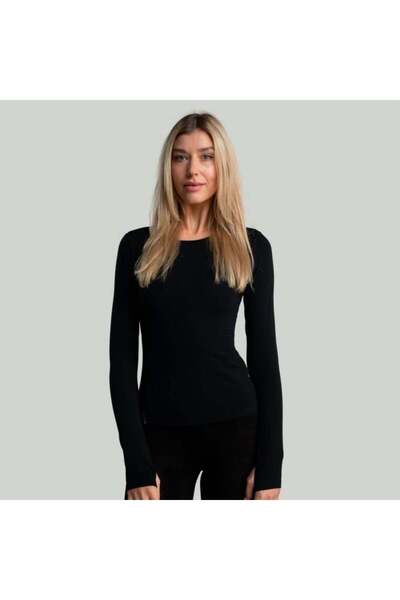 GymBeam Tricou cu mânecă lungă MERINO I pentru femei, negru - STRIX