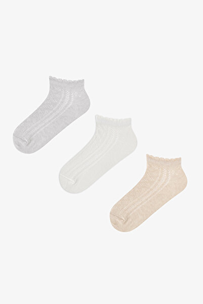 Penti 3 чифта памучни чорапи с дантели и набори