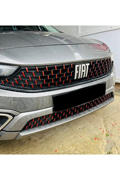 İŞCAN MOTOR Egea Cross Ön Panjur Sticker Set Parlak Kırmızı