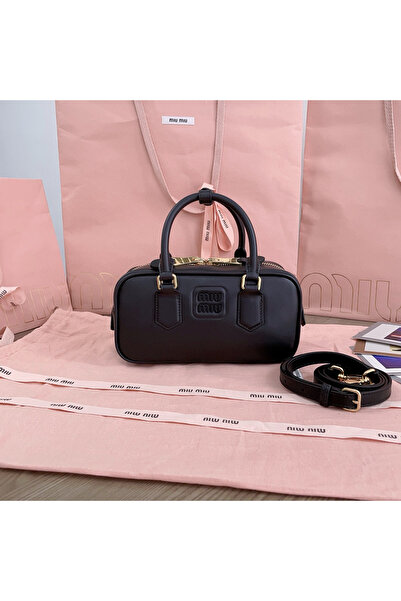 Choose Miu Arcadie Leather Crossbody Hobo Handbag Women Camera With Top Handle