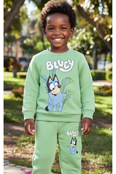 MİLANO KİDS طقم ملابس للأولاد من القطن باللون الأزرق