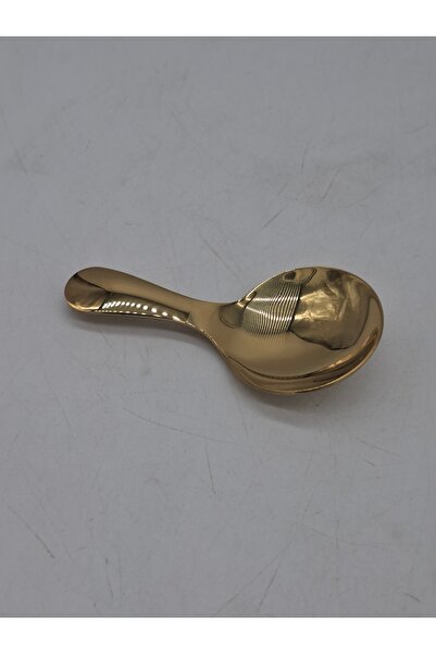 TEMMUZ ALTIN RENGİ KAŞIK PASLANMAZ KISA SAPLI DONDURMA 9 cm ÖLÇÜM ÇAY KAHVE Ç...