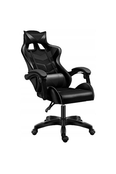 CERLO Scaun de gaming cu funcție de masaj, negru