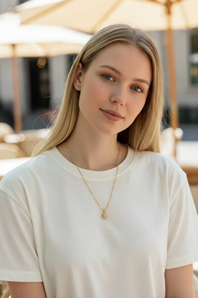 Aware Time Anti-Tarnish Steel Zircon Stone Rotating Tip Necklace