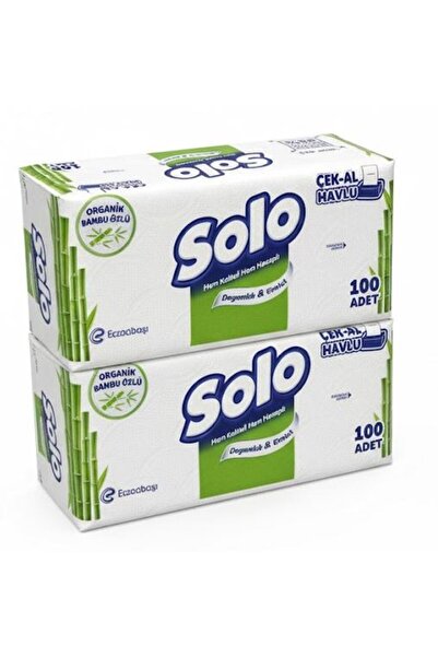 Solo منشفة تشييك-ال 100 يابيرك 6 قطع |   مستخلص الخيزران العضوي
