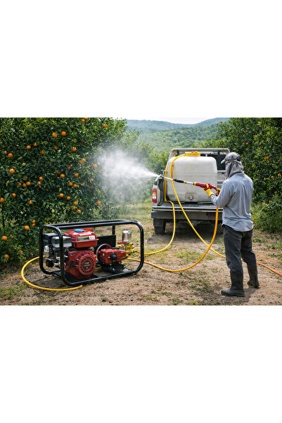GEDİK TARIM Seyyar Tip İlaçlama Makinesi – 7.5 HP Benzinli Motor / FN 30 Pompa