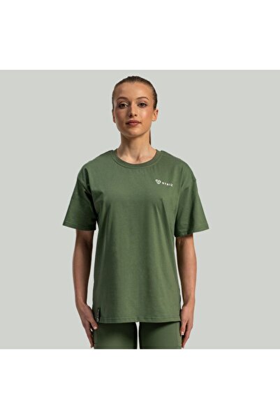 GymBeam Tricou Lunar Oversized pentru femei, verde cedru - STRIX