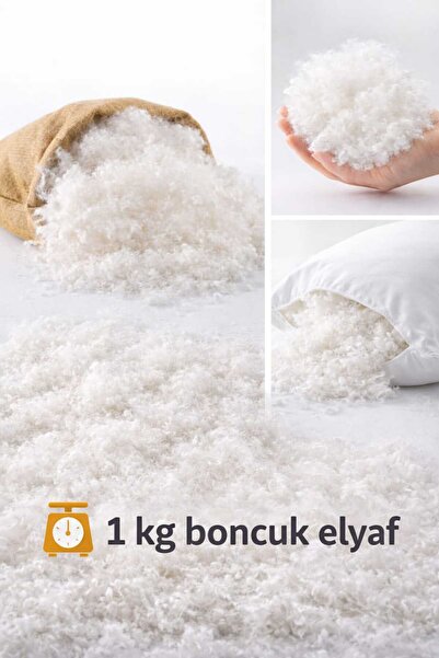 FabricMarket 100 % Boncuk Elyaf 1 kg Yastık Yorgan Oyuncak malzemesi